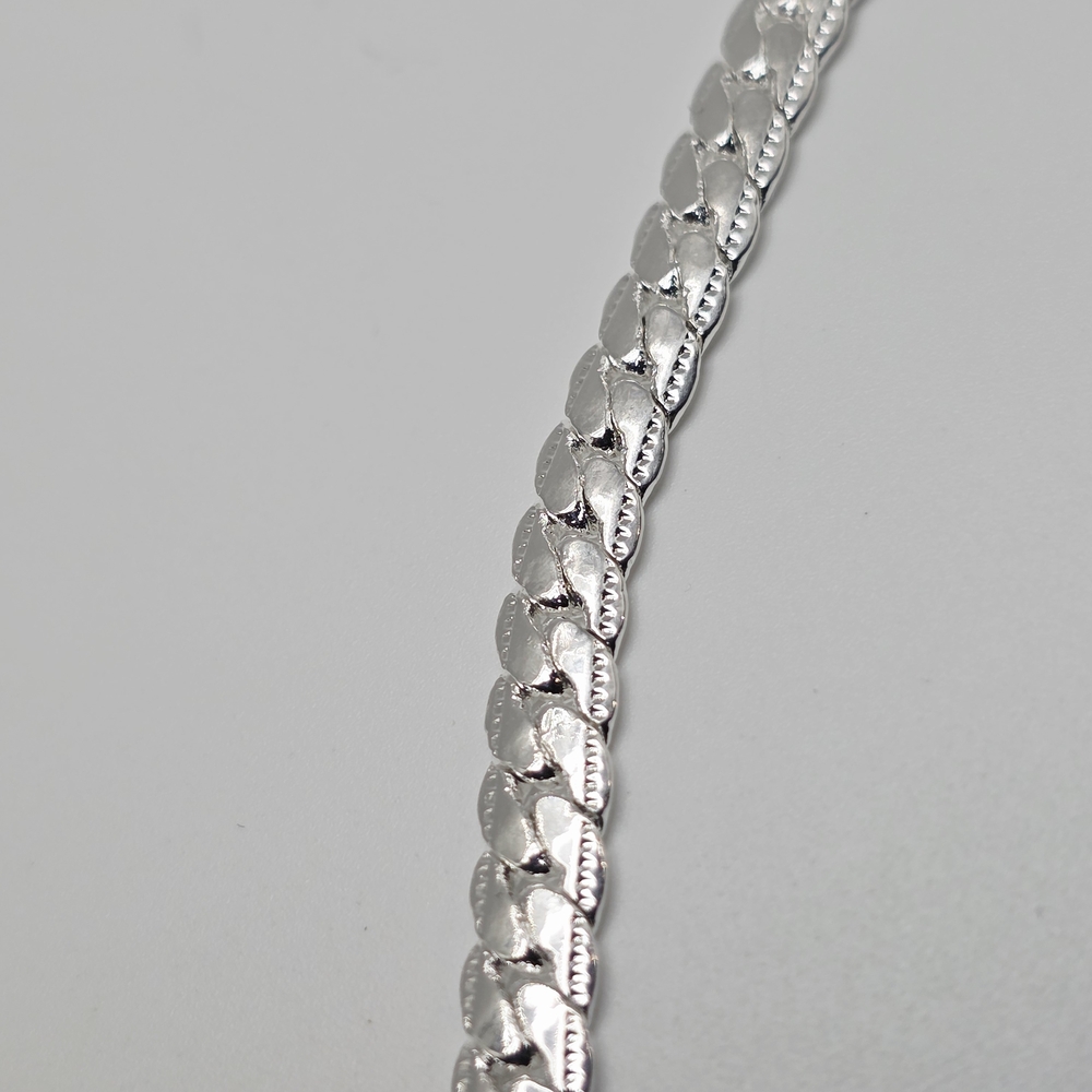 UNIQUE SNAKE WHEAT STERLING SILVER 925 20" INCH NECKLACE CHAIN 20 GRAMS 2B/06 - Picture 4 of 6